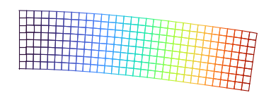 Cantilever deformed mesh