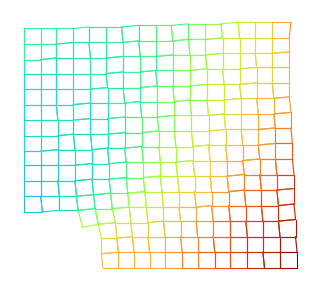 Plate with hole deformed mesh