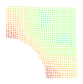 Thermal cylinder deformed mesh