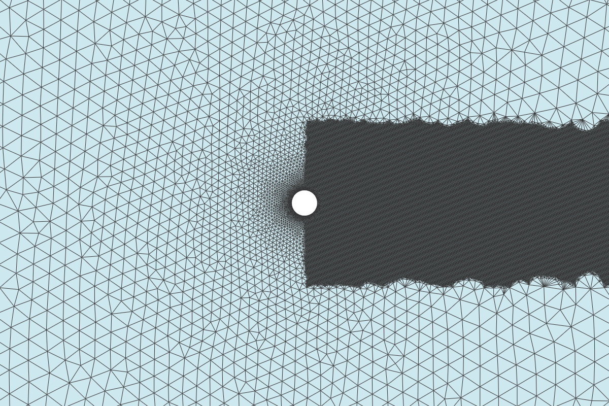 Cylinder mesh zoomed